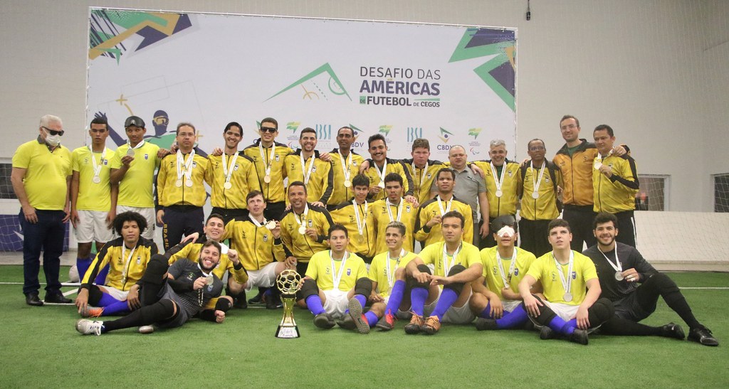 Brasil fica com ouro e prata no Desafio das Américas de futebol de cegos