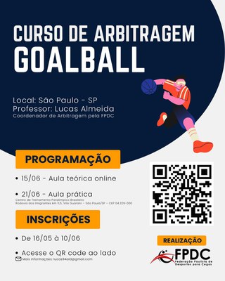 Federação Paulista organiza clínica de arbitragem de goalball em junho