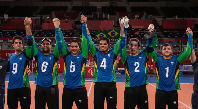 Brasil se recupera no goalball masculino e vence a Argélia por 10 a 4 Brasil se recupera no goalball masculino e vence a Argélia por 10 a 4