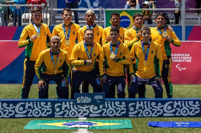 Anael marca, Brasil bate Colômbia e é campeão do futebol no Parapan