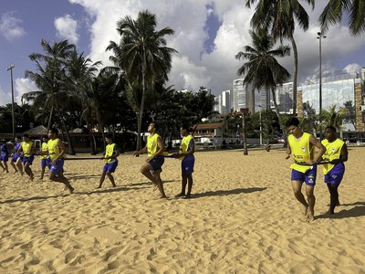 Treino na areia vira trunfo da Seleção de futebol de cegos por ouro paralímpico